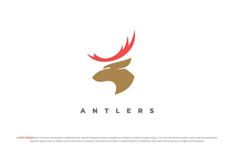 Logo Deer Animal Stag Antler Abstract Silhouette 26267386 Vector Art At