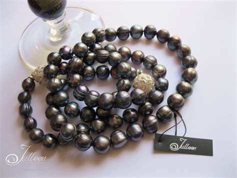 Julleen Black Pearls Rare Find Rare 12mm Black Pearls With 16 Mm Ball