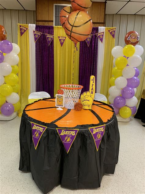 Lakers Birthday Party Baby Shower Basketball Theme Birthday