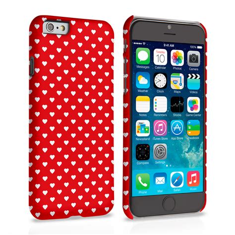 Caseflex Iphone 6 Cute Hearts Case Red Mobile Madho