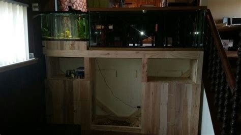 My Pallet Faced Aquarium Stand 59 With 2x4s And Screws Plus Alot Of