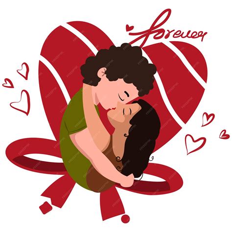 Premium Vector Valentines Day Couples Celebrating Valentines Day Love Illustration Vector