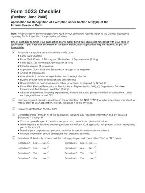 Fillable Form 1023 Printable Forms Free Online