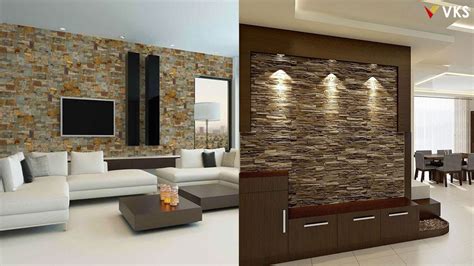 Natural Stone Living Room Interior Stone Wall Cladding Design White