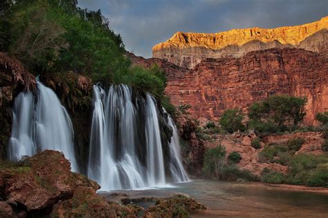 Navajo Falls On Havasu Creek In The Grand Canyon Photograph By Dave