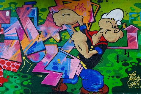 Hd Wallpaper Graffiti Popeye Wall Art Cartoon Character Multi