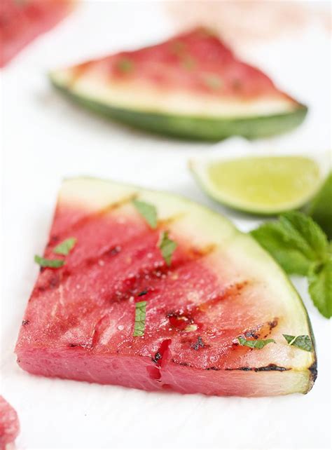 Grilled Watermelon With Lime And Mint Themerrythought Grilled Watermelon