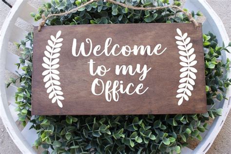 Welcome To My Office Sign Office Sign Sign Custom Sign Etsy