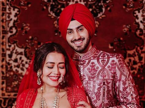 Neha Kakkar And Rohanpreet Singhs Colour Coordinated Outfits From Their Wedding Day