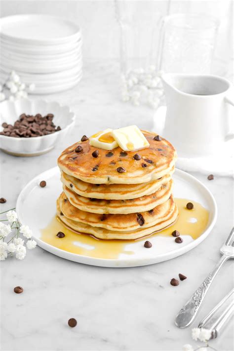 Fluffy Homemade Chocolate Chip Pancakes Bakers Table