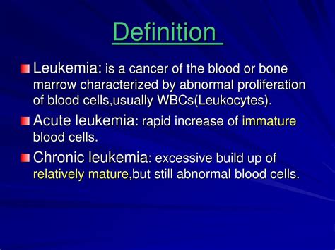 Ppt Leukemias Powerpoint Presentation Free Download Id3526964