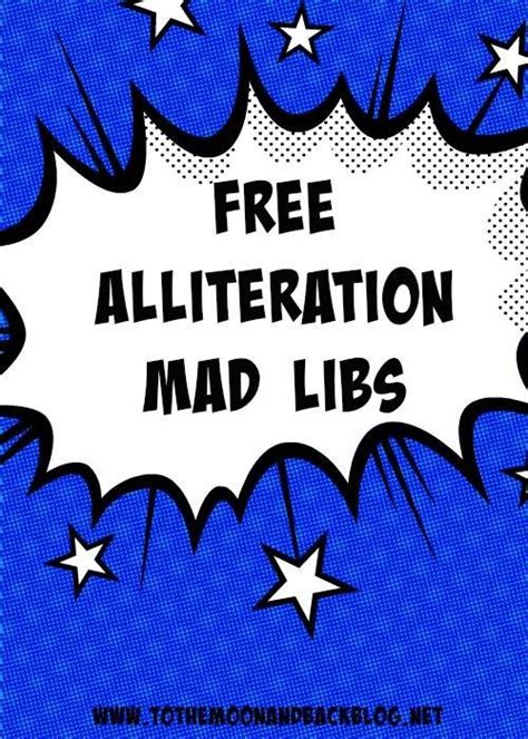 Free Alliteration Mad Libs Pack Alliteration 2nd Grade