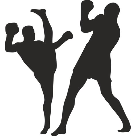 Kickboxing Silhouette Boxing Png Download 800800 Free