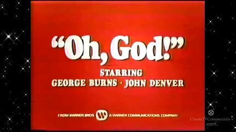 Oh God Commercial George Burns 1977 Youtube