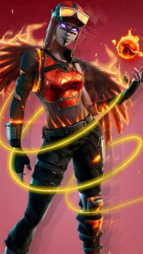Flaming Renegade Flames Fortnite Renegade Raider Hd Phone Wallpaper