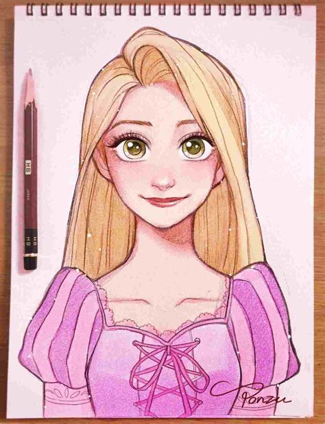 how to draw rapunzel from tangled really easy drawing hot sex picture