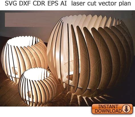 Lamp Laser Cut Files Svg Dxf Cdr Vector Plannen Bestanden Etsy Belgi
