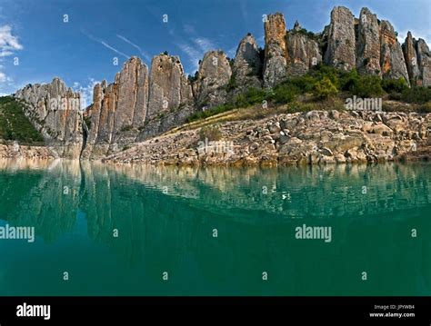 Spain Aragon Province Of Huesca Ribagorza Vertical Limestone Layers