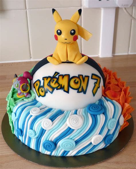 A Birthday Cake With A Pikachu On Top