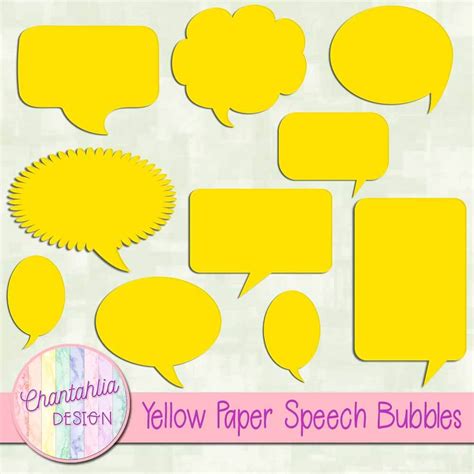 Free Yellow Speech Bubbles