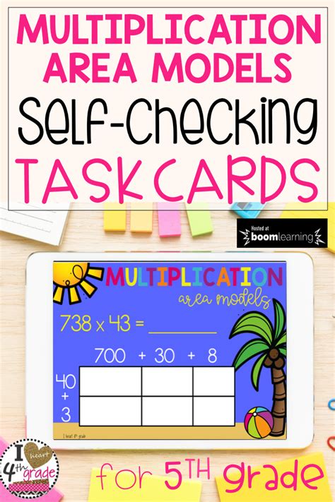 Use the game screen to test your problem solving strategies! Multiplication Area Models Boom Cards | Math school, Fifth ...