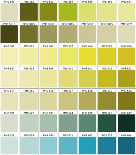 Pantone Color Chart Pdf Template Business