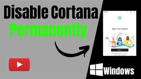 How To Disable Cortana Windows YouTube
