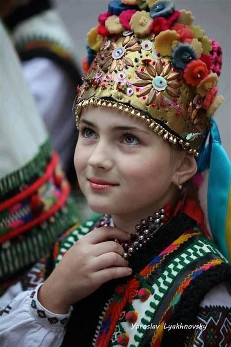 Eastern Europe Portrait Of A Girl Wearing Traditional Clothes And