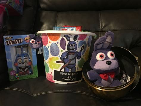 Fnaf Bonnie Easter Basket We Made For Our Son We Printed Bonnie Out On