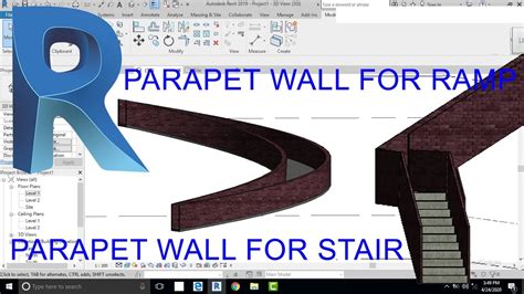 Concrete Railing In Revit Revit Step By Step Youtube