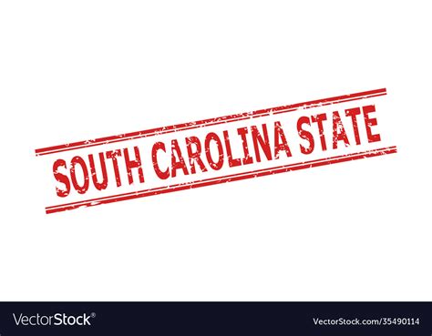 South Carolina State Seal With Grunged Style Vector Image