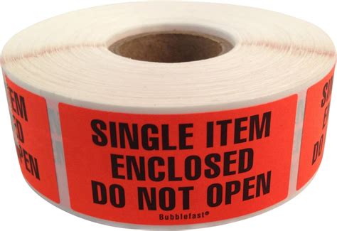 Single Item Enclosed Do Not Open Labels 500roll 1 X 2 Orange