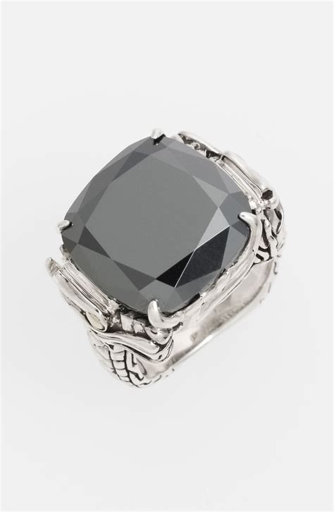 Popular Ring Design 25 Elegant Black Square Stone Ring