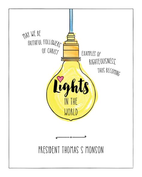 Be The Light Quote Postersbecome Lights In The Worldt8x10 01 Lds Quotes Inspirational Quotes