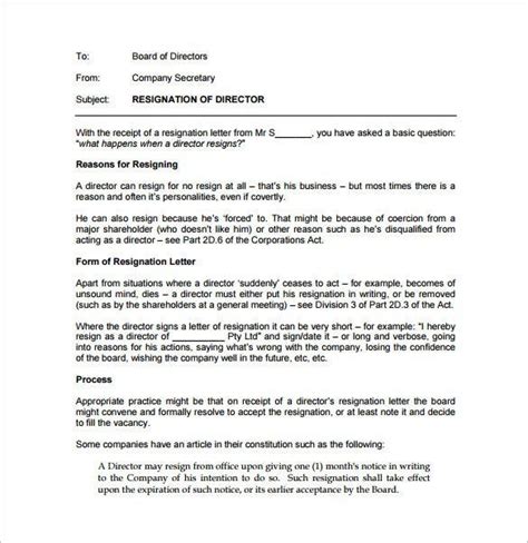 Show them you're the best secretarial candidate out there with an awesome cover letter. Sample Letter Change Of Company Secretary