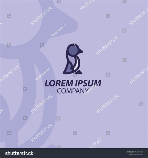 Pinguin Cartoon Blue Logo Design Stock Vector Royalty Free Shutterstock