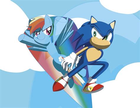 Image Fanmade Sonic And Rainbow Dash My Little Pony Friendship