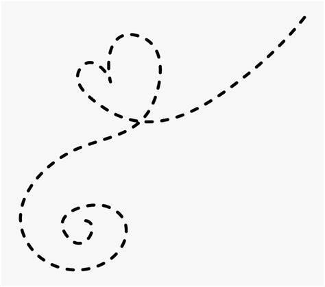 Dotted Heart Line Png