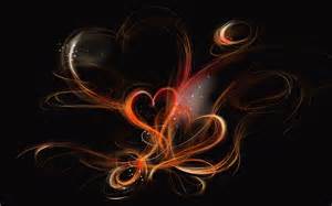 Cool Backgrounds With Abstract Love Shape Dark Colored