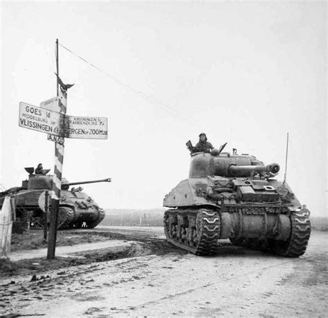 Canadian Firefly Tanks In The Netherlands 1944 British Tank Tanks