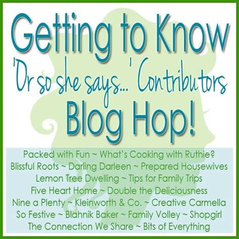 Getting To Know Osss Contributors ~ Blog Hop Or So She Says