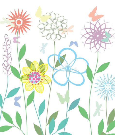 Spring Flowers Vector Stock Vector Illustration Of Cute 55257564