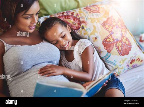 Woman Reading Bedtime Story Children Hi Res Stock Photography And