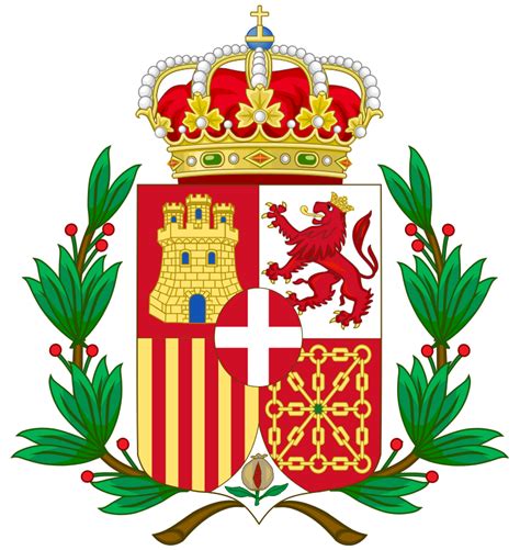 Coat Of Arms Of Spain 1871 1873 Laurel Variant Coats Of Arms Of
