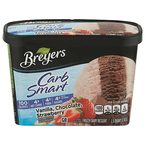 Breyers Carb Smart Vanilla Chocolate And Strawberry Ice Cream Foodtown