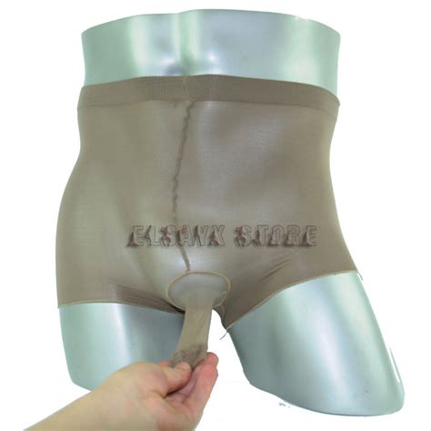 Men Pantyhose Underwear Trunk Sheer Brief See Through Boxer Close Ebay