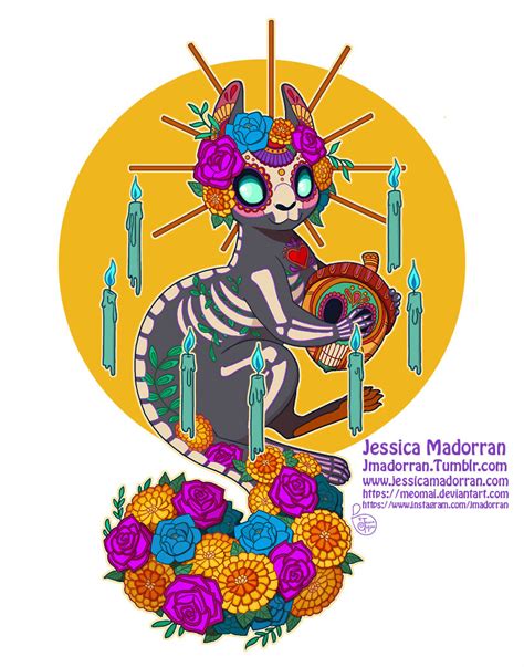 Jessica Madorran Commission Day Of The Dead Squirrel