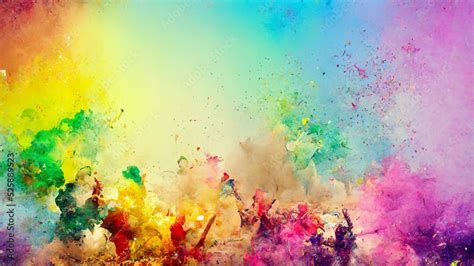 Abstract Colored Background Splash In Rainbow Colors Color Explosion