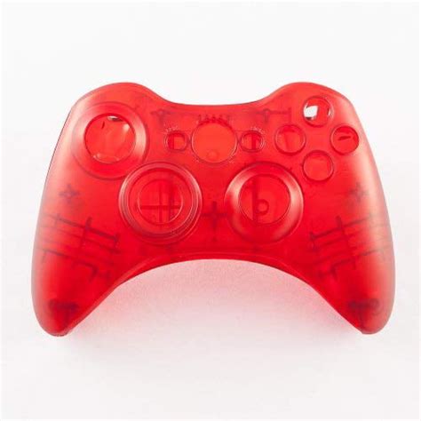 Clear Red Custom Controller Shell For Xbox 360