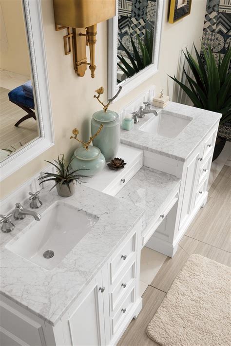 82 De Soto Bright White Double Sink Bathroom Vanity Double Sink
